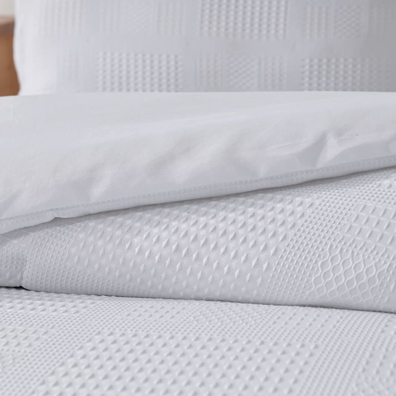 Shatex Comforter Bedding Set- All Season Bedding Comforter Set, Ultra Soft Polyester Bedding Comforters-Waffle…