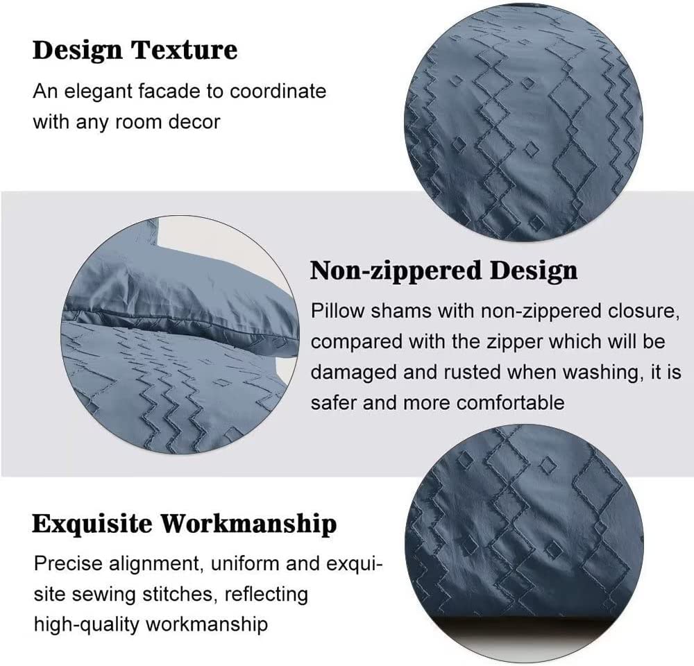 Shatex Comforter 3 Piece All Season Bedding - Ultra Soft 100% Microfiber Polyester -Comforter with 2 Pillow Shams…