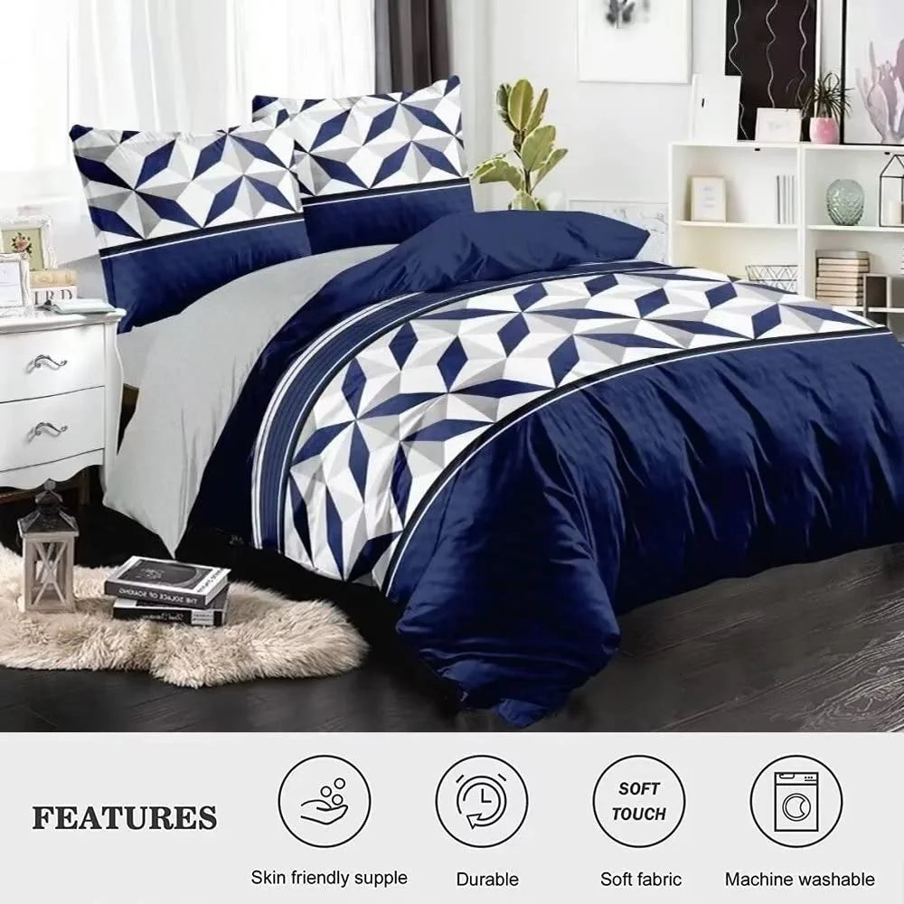 Shatex Black Twin XL Comforter 2 Piece Twin Comforter Bedding Set- All Season , Ultra Soft Polyester Bedding Nordic Comforters- Navy and White
