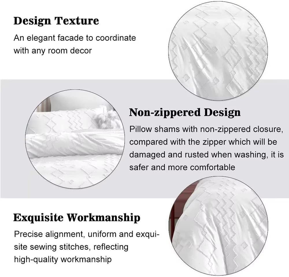 Shatex Comforter 3 Piece All Season Bedding - Ultra Soft 100% Microfiber Polyester -Comforter with 2 Pillow Shams…