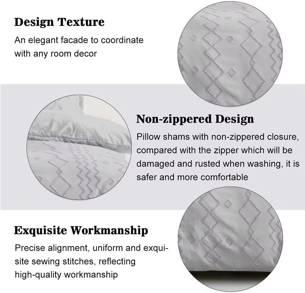 Shatex Comforter 3 Piece All Season Bedding - Ultra Soft 100% Microfiber Polyester -Comforter with 2 Pillow Shams…