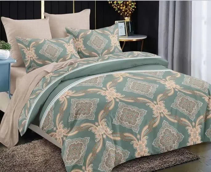Shatex 2 Piece Twin Comforter Bedding Set- All Season Bedding Comforter Set, Ultra Soft Polyester Glass Flower Bedding Comforters- Green