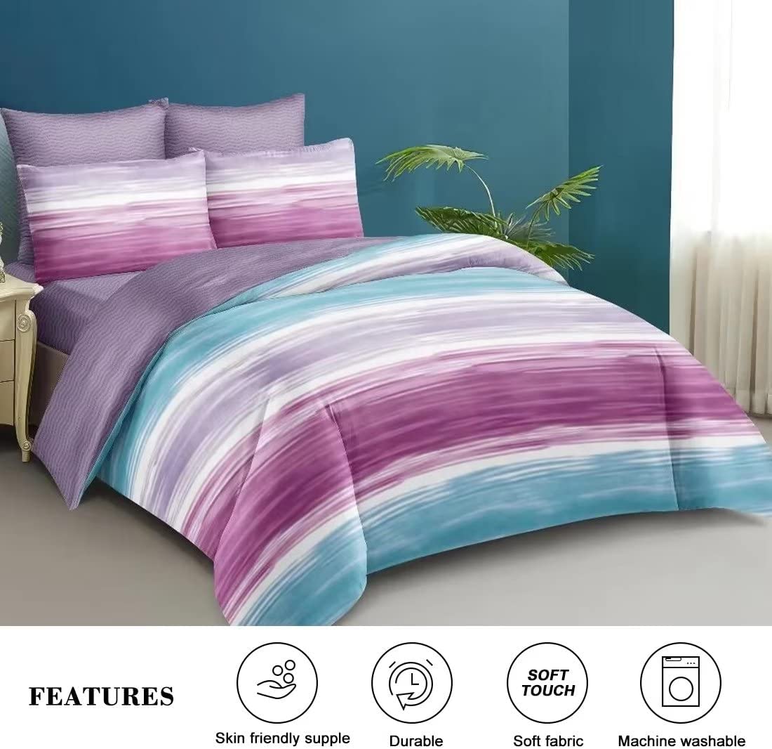 Shatex 3 Pieces Bedding Comforter Sets Queen Set– Ultra Soft 100% Microfiber Polyester…