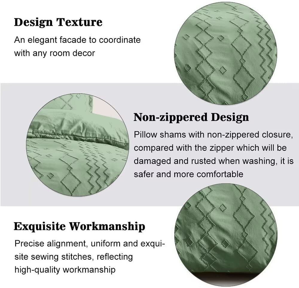 Shatex Comforter 3 Piece All Season Bedding - Ultra Soft 100% Microfiber Polyester -Comforter with 2 Pillow Shams…
