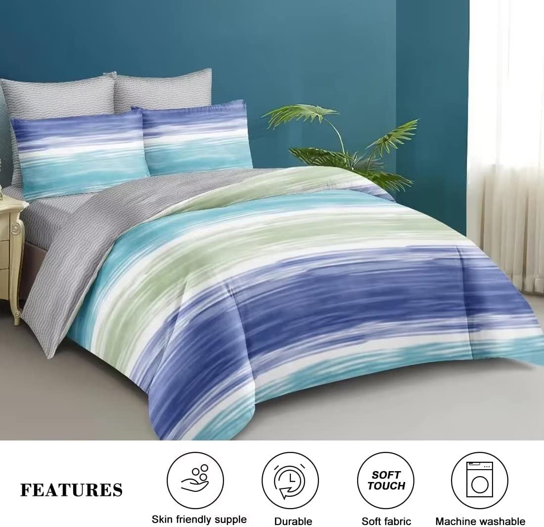 Shatex 3 Pieces Bedding Comforter Sets Queen Set– Ultra Soft 100% Microfiber Polyester…