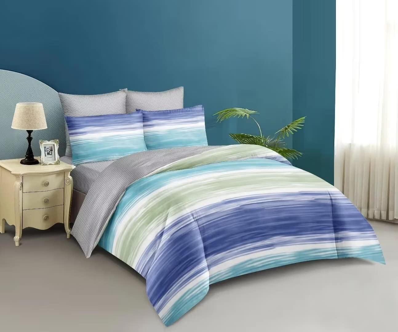 Shatex 3 Pieces Bedding Comforter Sets Queen Set– Ultra Soft 100% Microfiber Polyester…