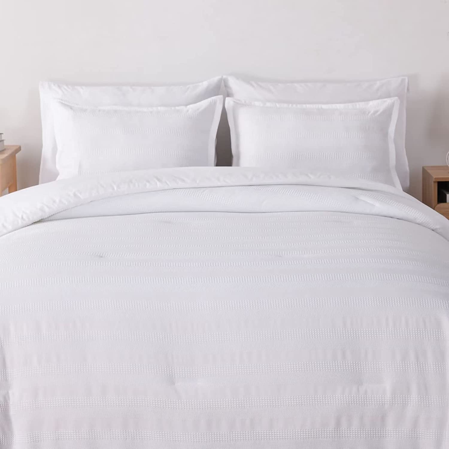 Shatex Comforter Bedding Set- All Season Bedding Comforter Set, Ultra Soft Polyester Bedding Comforters-Waffle…
