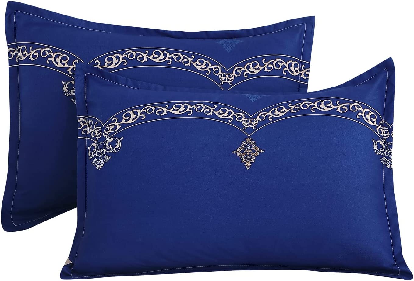Shatex Blue Comforter King Cal King Size Comforter Set Blue 3 Pieces – Ultra Soft 100% Microfiber Polyester – King Comforter Set Bed with 2 Pillow Shams
