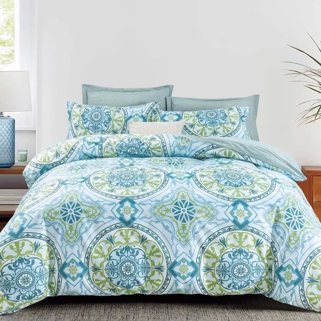 Shatex Bedding Comforter Sets 2 Pieces All Season Bedding Twin Bed Comforter Set –Ultra Soft 100% Microfiber Polyester Blue Textured Comforter with 1 Pillow Sham