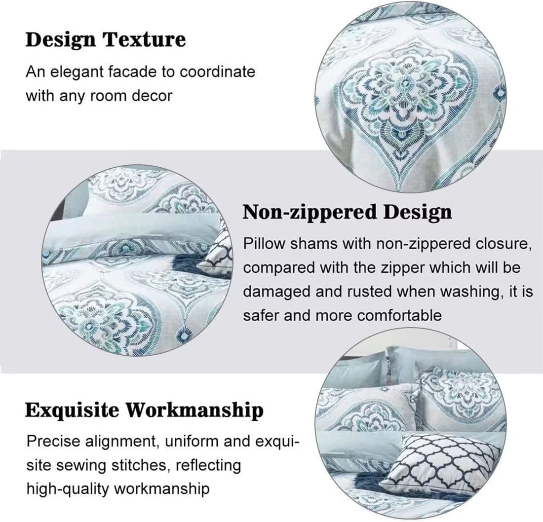 Shatex Bedding Comforter Sets 2 Pieces All Season Bedding Twin Bed Comforter Set –Ultra Soft 100% Microfiber Polyester Blue Textured Comforter with 1 Pillow Sham