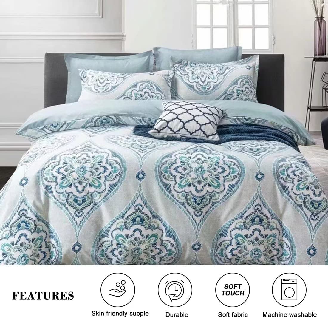 Shatex Bedding Comforter Sets 2 Pieces All Season Bedding Twin Bed Comforter Set –Ultra Soft 100% Microfiber Polyester Blue Textured Comforter with 1 Pillow Sham