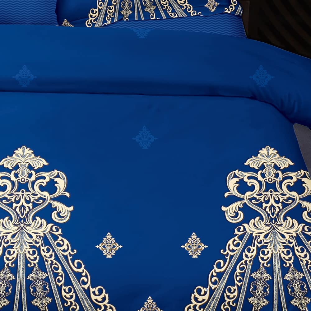 Shatex Blue Comforter King Cal King Size Comforter Set Blue 3 Pieces – Ultra Soft 100% Microfiber Polyester – King Comforter Set Bed with 2 Pillow Shams
