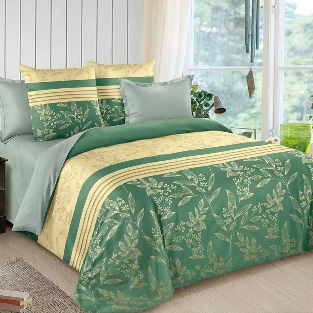 Shatex 2 Piece Twin XL Comforter Bedding Set- All Season Bedding Comforter Set, Ultra Soft Polyester Gold Leaves Bedding Comforters