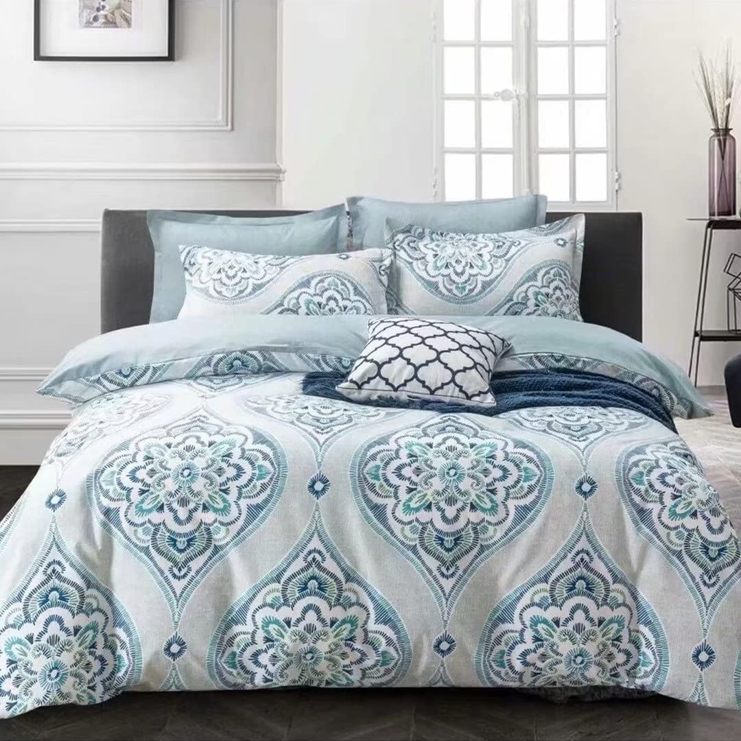Shatex Bedding Comforter Sets 2 Pieces All Season Bedding Twin Bed Comforter Set –Ultra Soft 100% Microfiber Polyester Blue Textured Comforter with 1 Pillow Sham