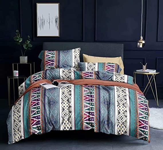 Shatex Comforter Set 3 Piece Comforter Bedding Set- All Season Bedding Comforter Set, Ultra Soft Polyester Elegant Boho Bedding Comforters