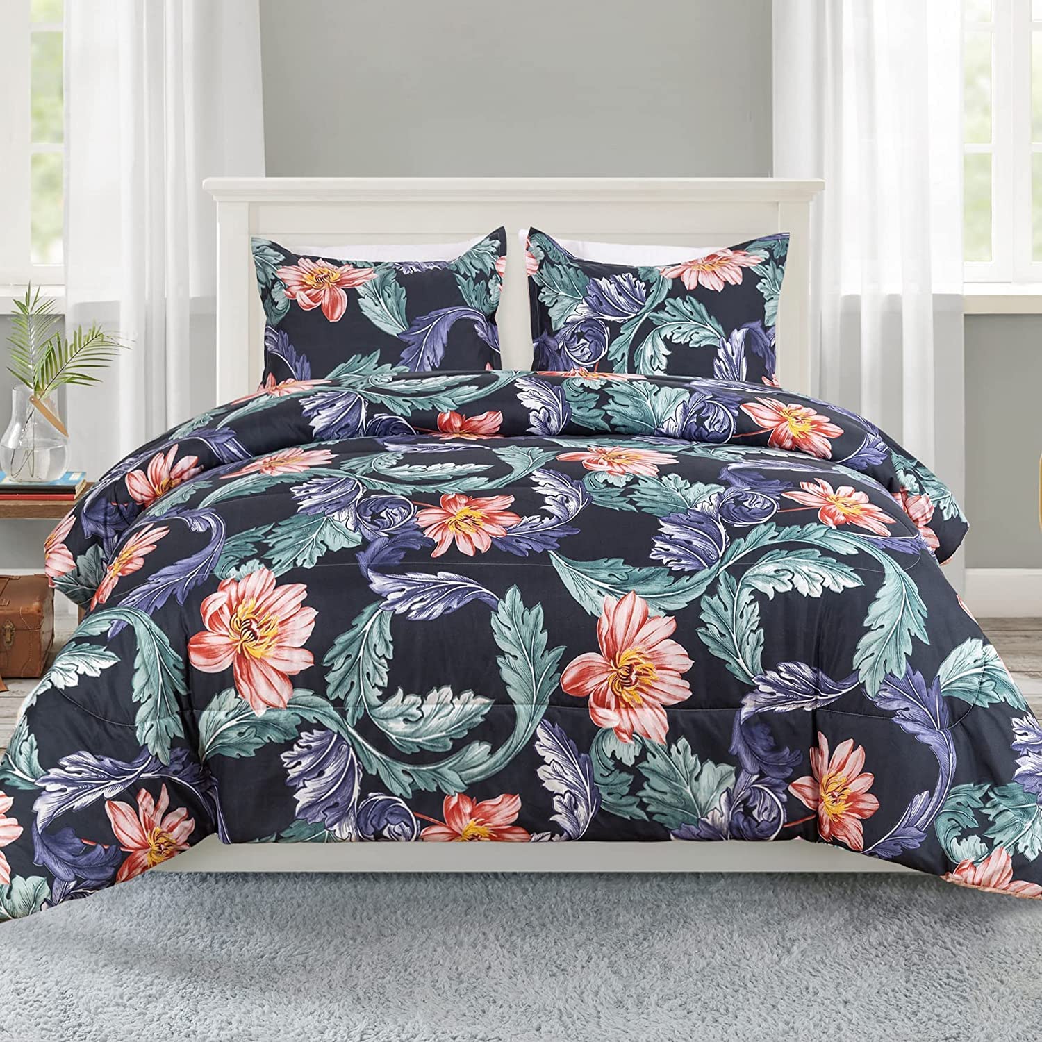 Shatex 2/3 Pieces Bedding Comforter Sets–Ultra Soft 100% Microfiber Polyester