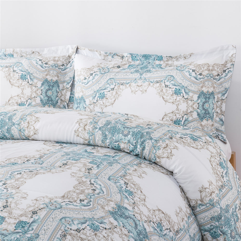 Shatex 3 Piece Luxury Comforter Sets– Ultra Soft 100% Microfiber Polyester