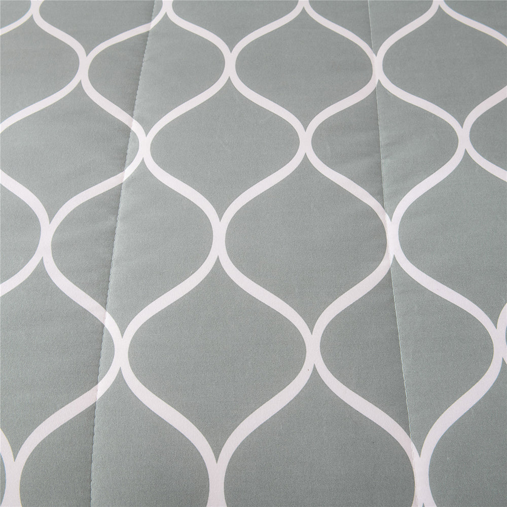 Shatex Geometric Pattern Printed Comforter Sets – Ultra Soft 100% Microfiber Polyester