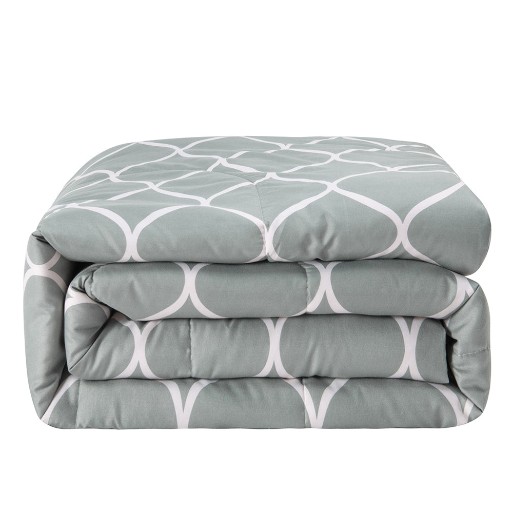 Shatex Geometric Pattern Printed Comforter Sets – Ultra Soft 100% Microfiber Polyester