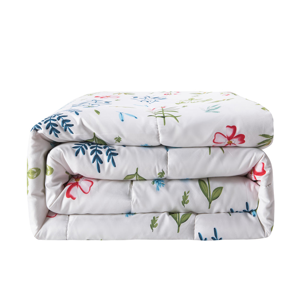 Shatex 3 Floral Pieces Bedding Comforter Sets– Ultra Soft 100% Microfiber Polyester – Flower Mini Comforter