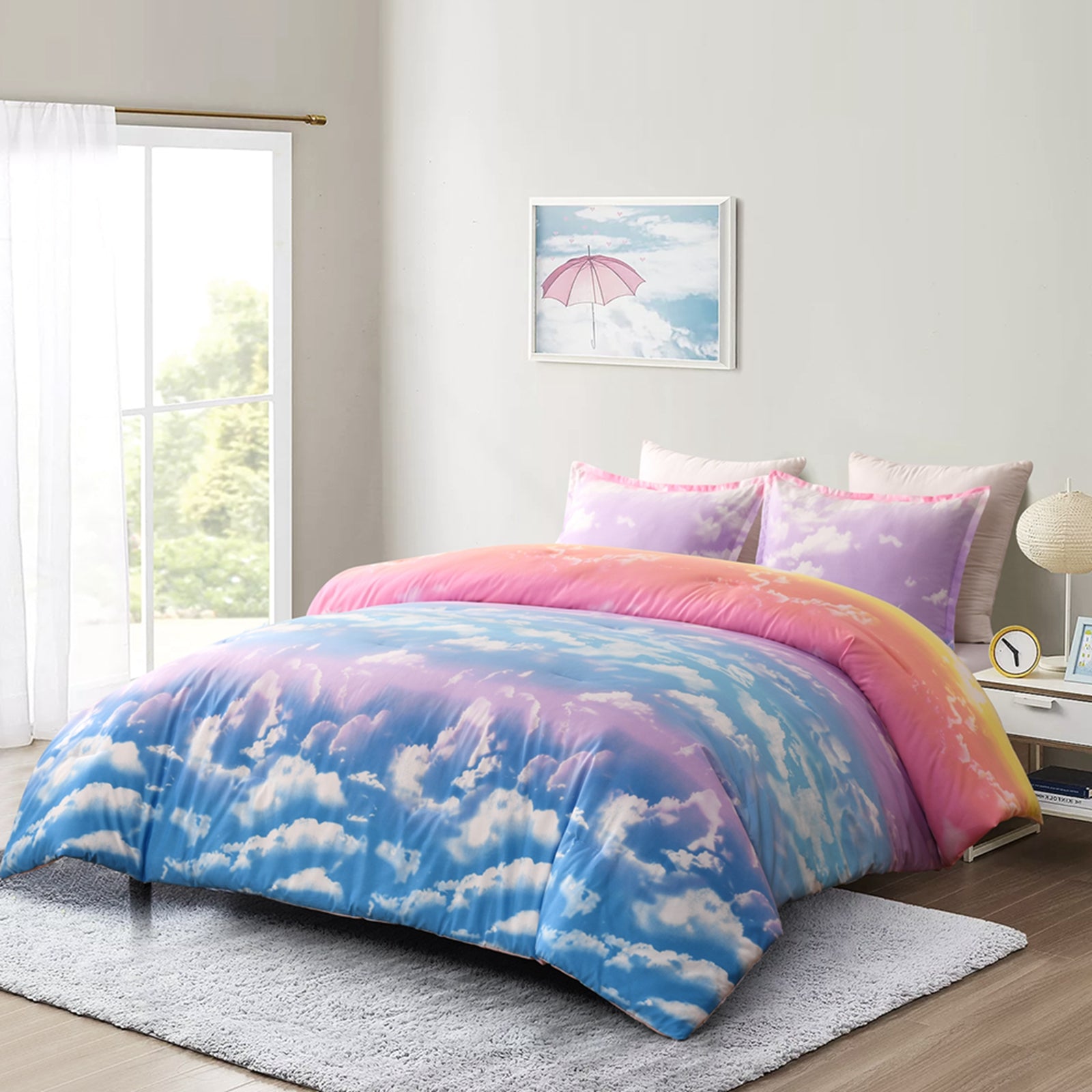 Shatex 3 Piece Kids Comforter Bedding Set - All Season Bedding Comforter Set, Super Soft Polyester Cute Bedding Comforter