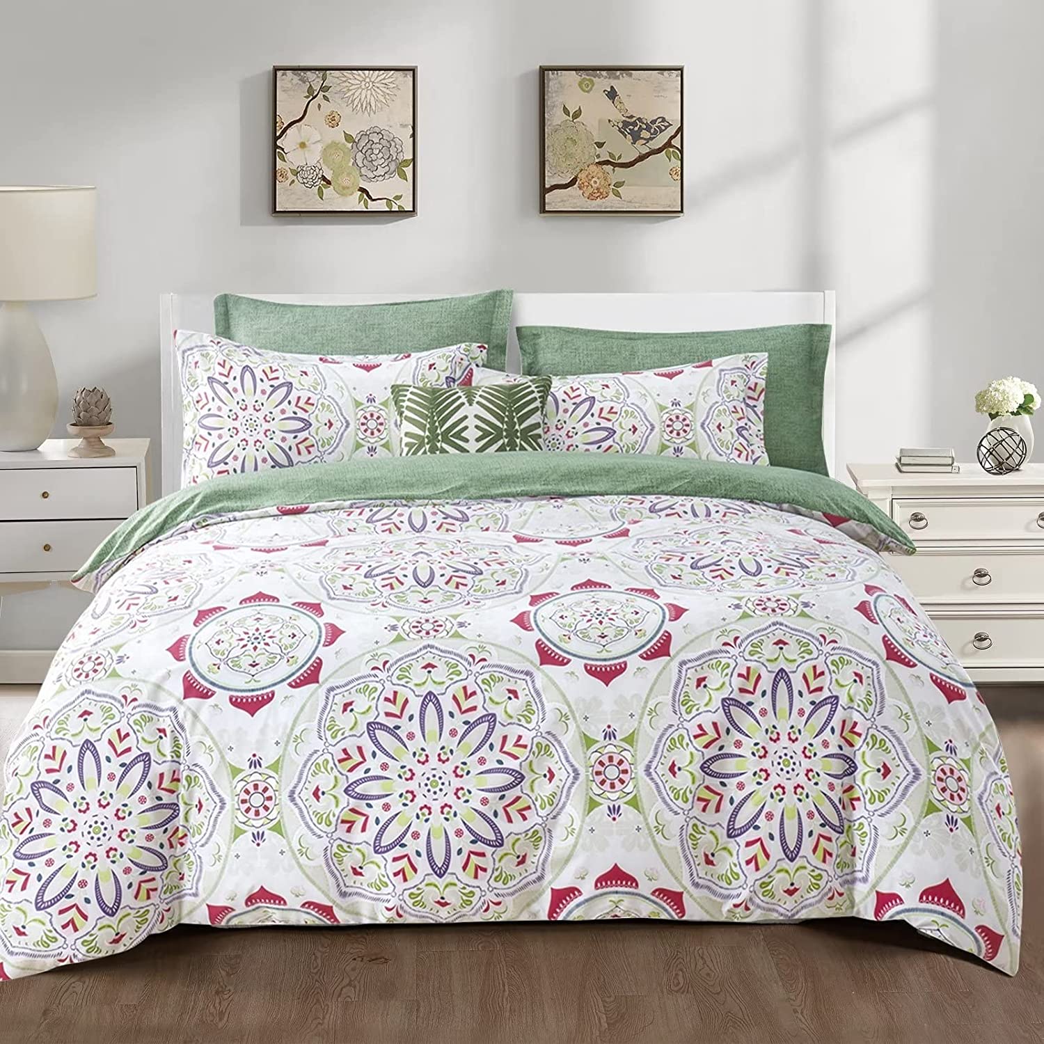 Blue and green twin comforter sets sale