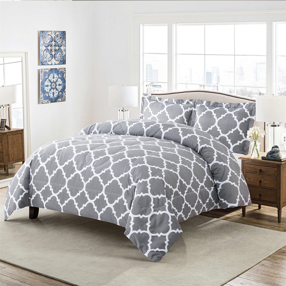 Shatex Comforter Sets Plaid Comforter Set – Ultra Soft 100% Microfiber Polyester - Geometric Comforter