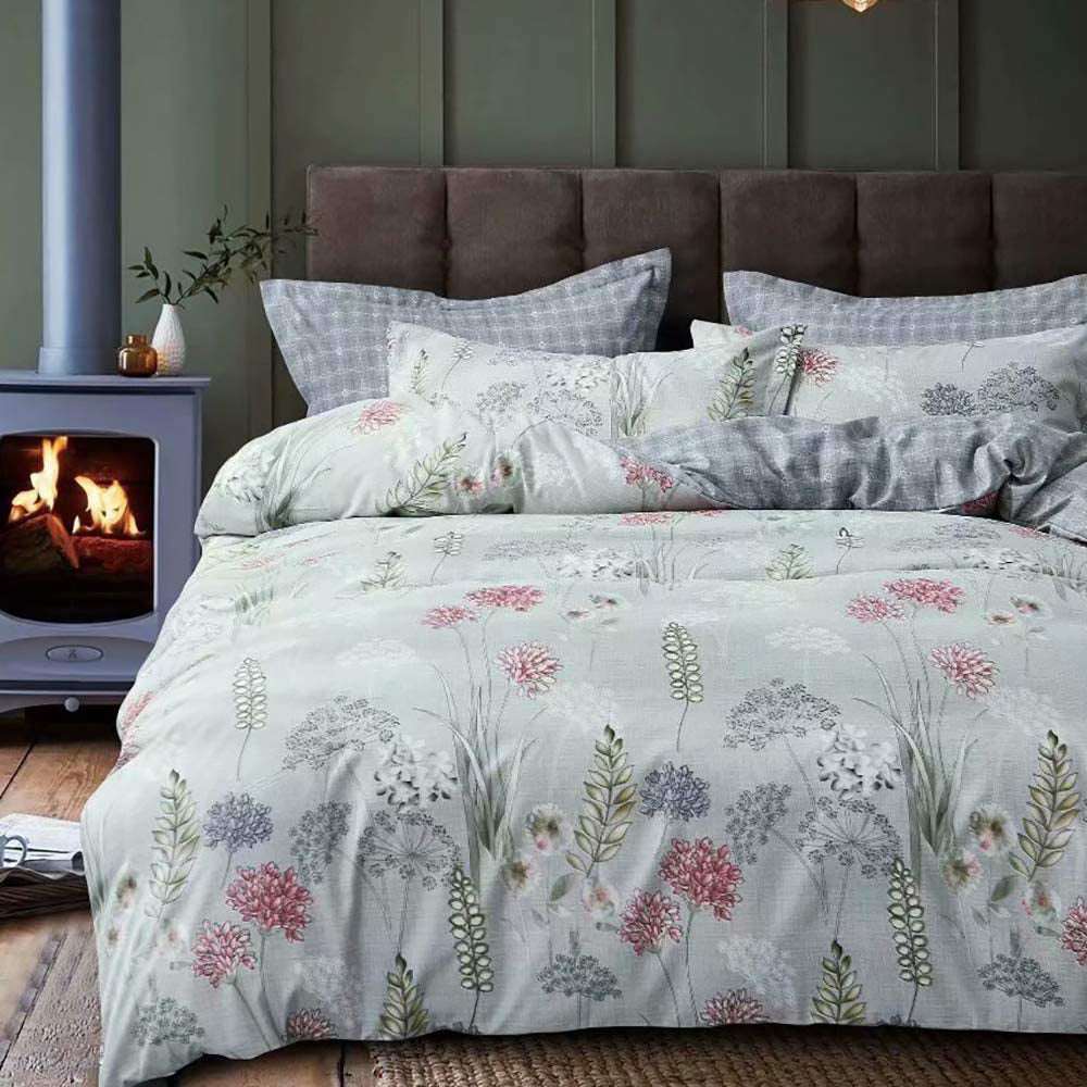 Shatex 3 Piece Bedding Comforter Sets Floral Print Quilt– Ultra Soft 100% Microfiber Polyester – Flower Garden Comforter