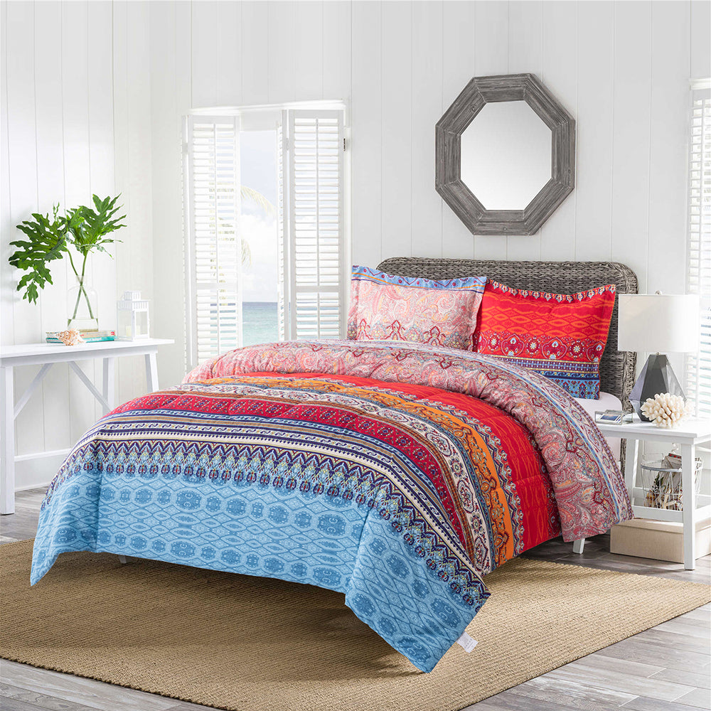 Shatex Boho Pattern Comforter Sets– Ultra Soft 100% Microfiber Polyester – Boho Pattern Brown Comforter